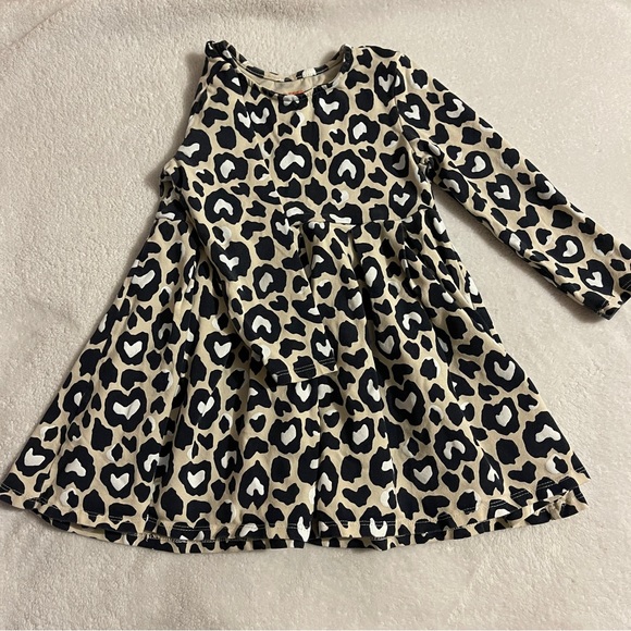 Joe Fresh Leopard Girls' Print Box Pleat Dress - Picture 4 of 4